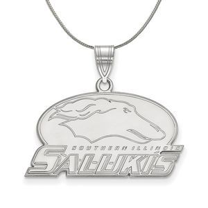 Sterling Silver Southern Illinois U. Medium Necklace - 20 Inch
